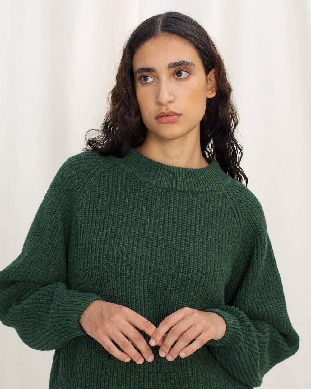 Rotholz Grober Strickpullover Recycelte Wolle - Grün Bestseller