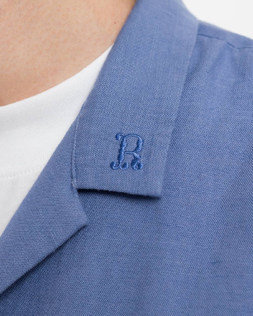 Rotholz Bowling Shirt Leinen Mix - Hellblau Tiefpreis