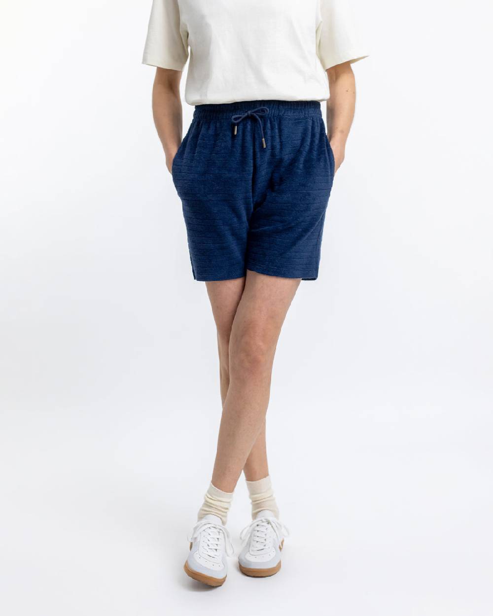 Rotholz Frottee Shorts aus Bio-Baumwolle Blau Bis zu 60% Rabatt