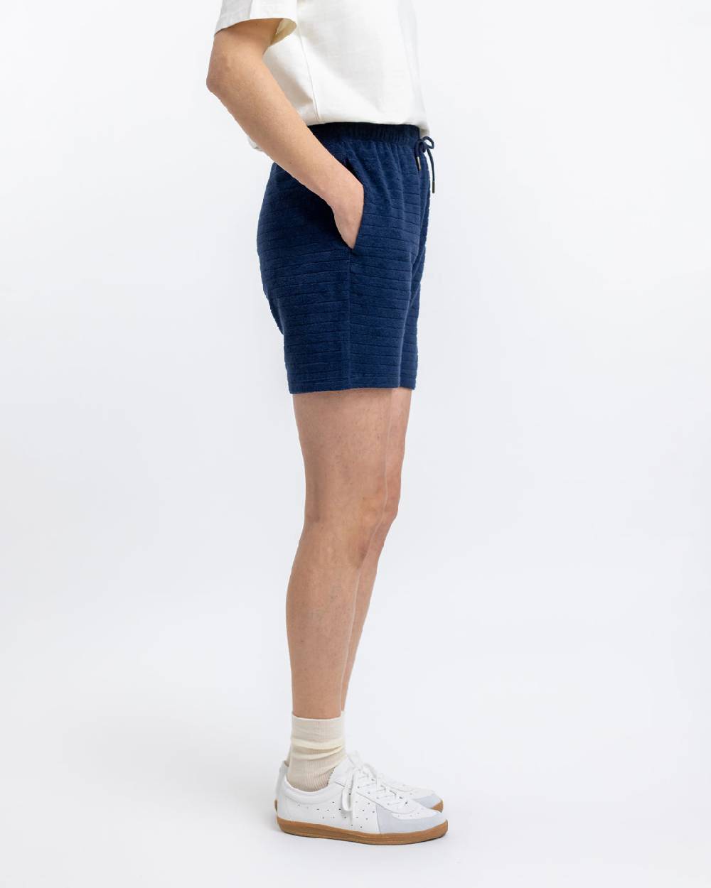 Rotholz Frottee Shorts aus Bio-Baumwolle Blau Bis zu 60% Rabatt