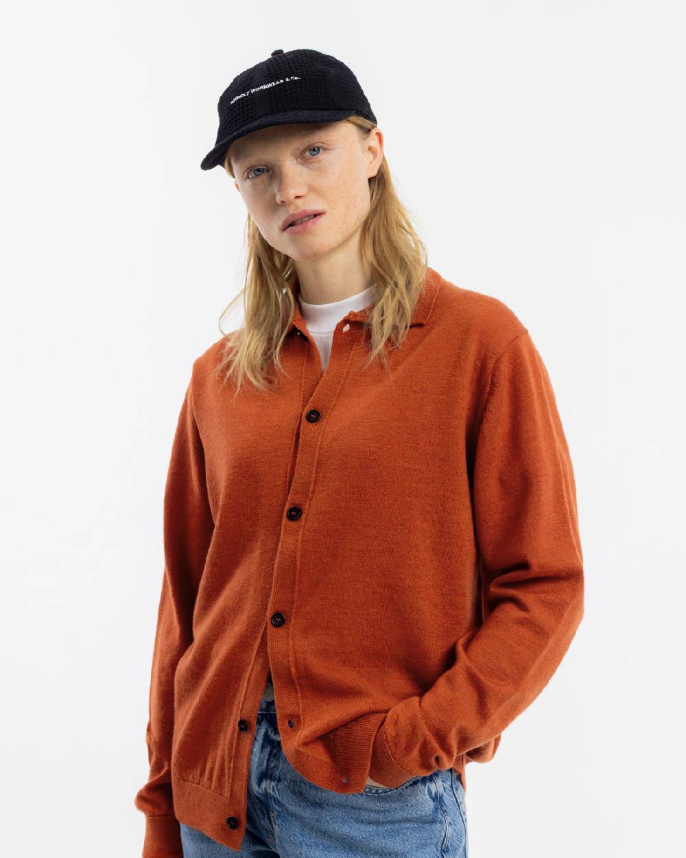 Rotholz Strick Shirt Merinowolle - Rot 50% Rabatt mit kostenlosem Versand