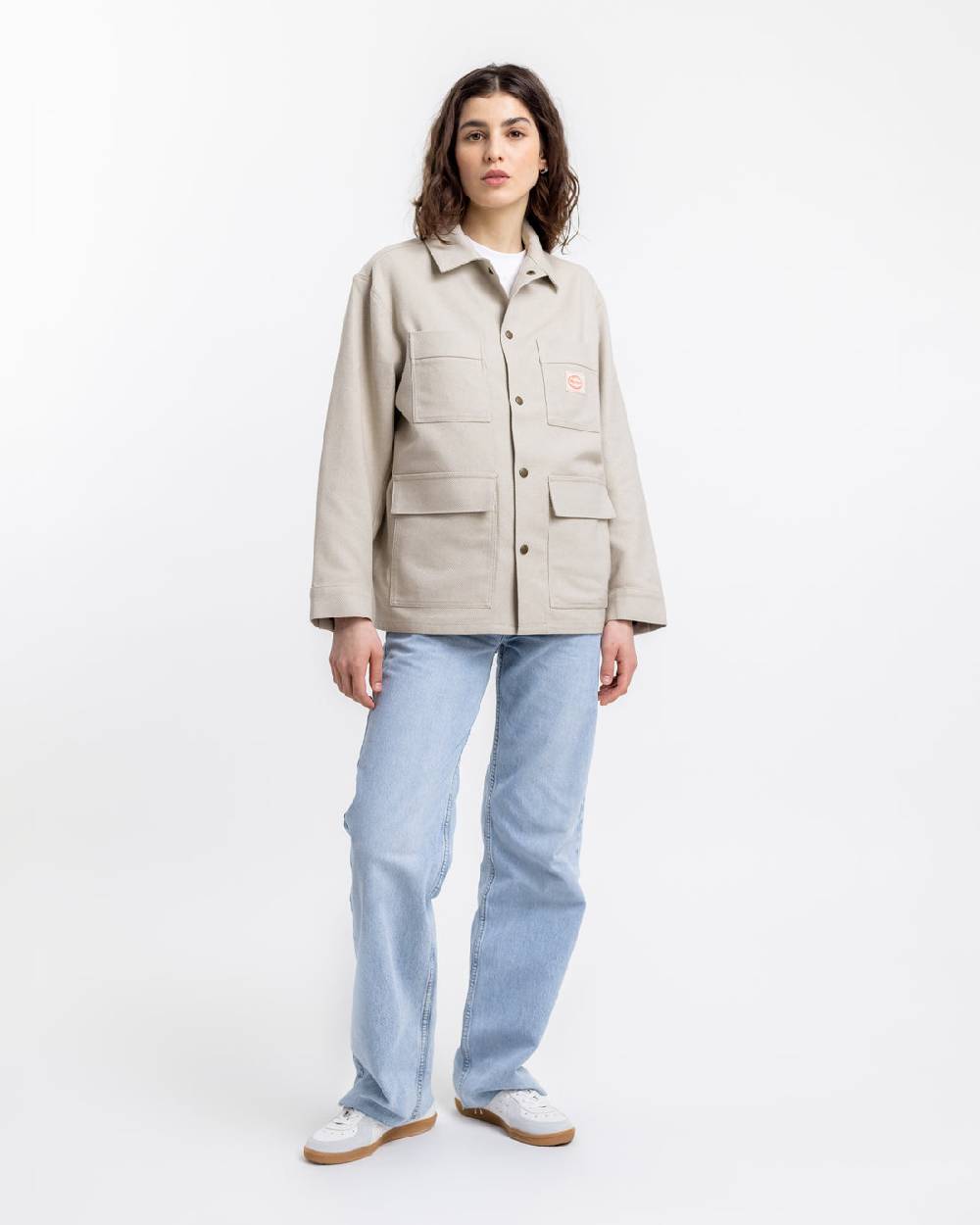 Rotholz Leichte Jacke aus Bio Canvas Beige Kariert Im Verkauf