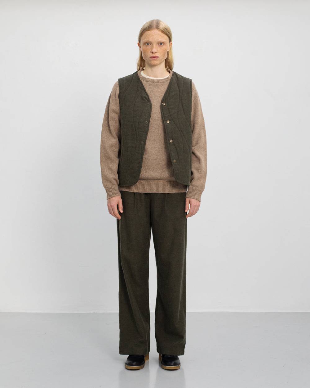 Rotholz Smiley Strickpullover Recycelte Wolle - Beige Auslauf