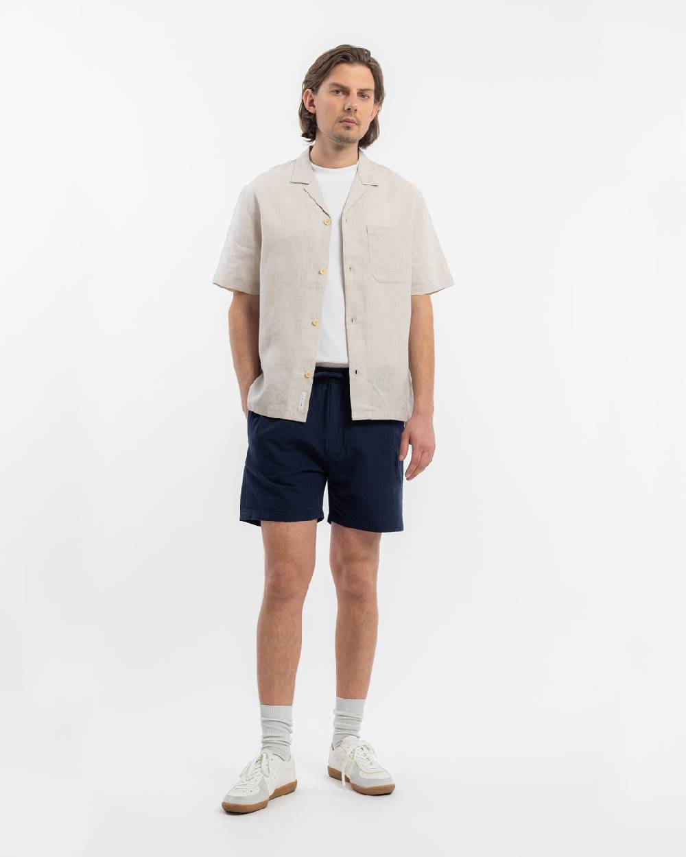 Rotholz Bowling Shirt Leinen Mix - Weiß Meist gekauft