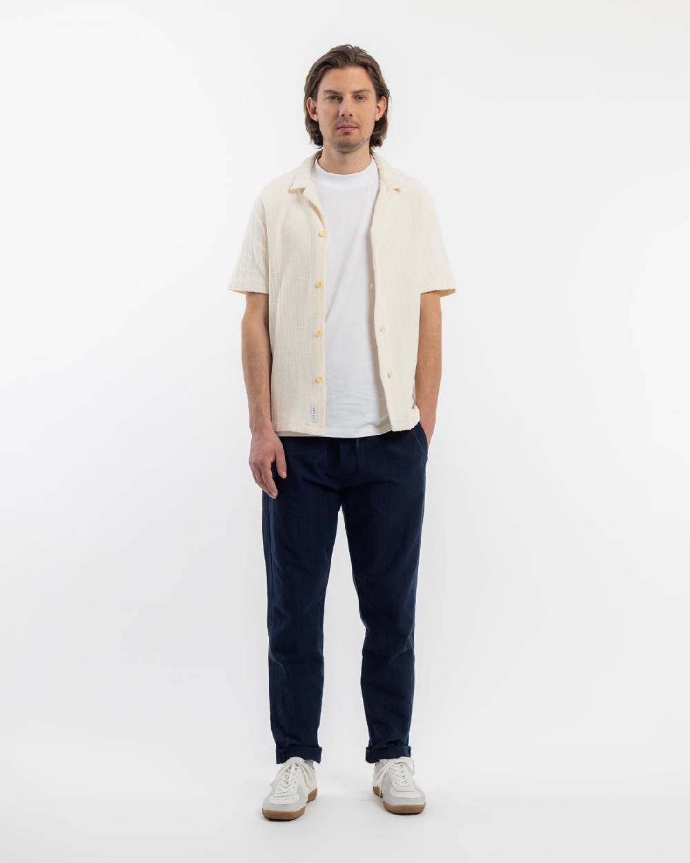 Rotholz Strick Bowling Shirt Bio Baumwolle - Creme Blitzverkäufe