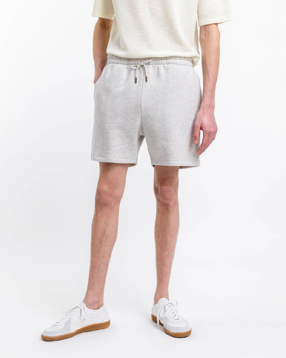 Rotholz Logo Sweatshorts aus Bio-Baumwolle Grau Black Friday