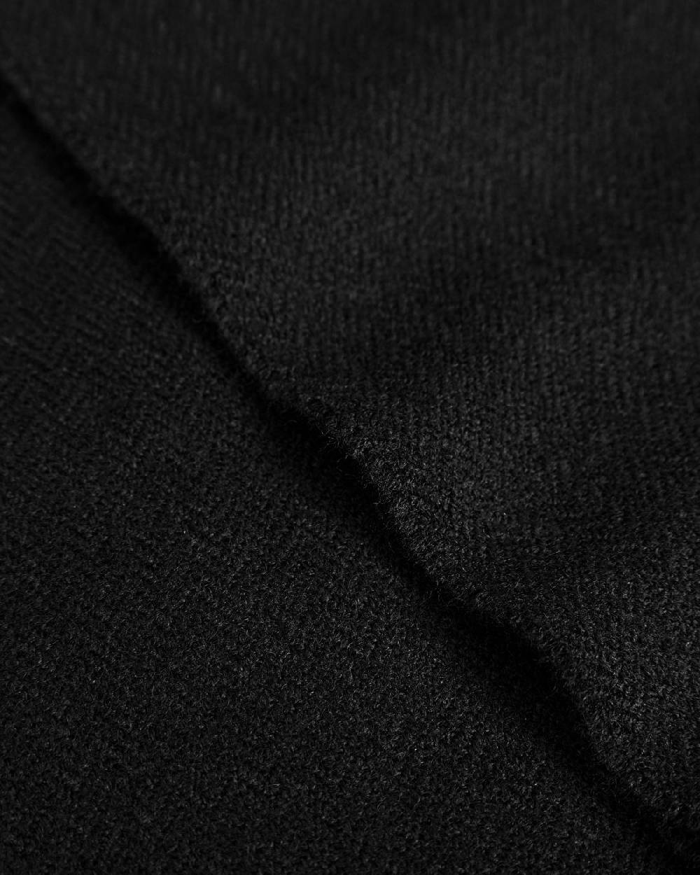 Rotholz Gewebter Schal Merinowolle - Schwarz Top Angebot