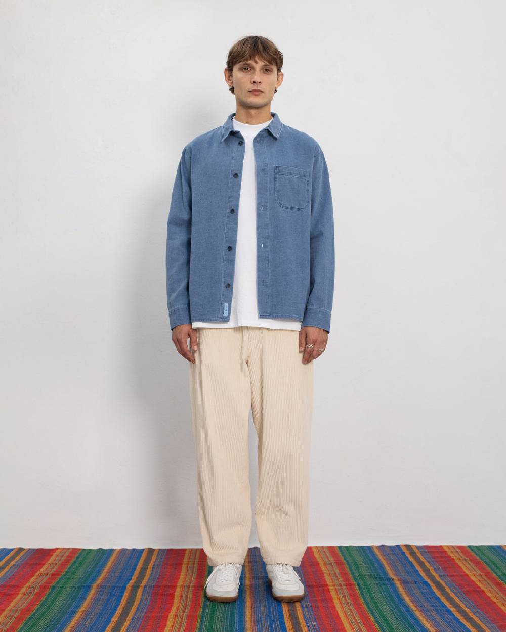 Rotholz Denim Hemd Recycelte Baumwolle - Blau Neueste Mode