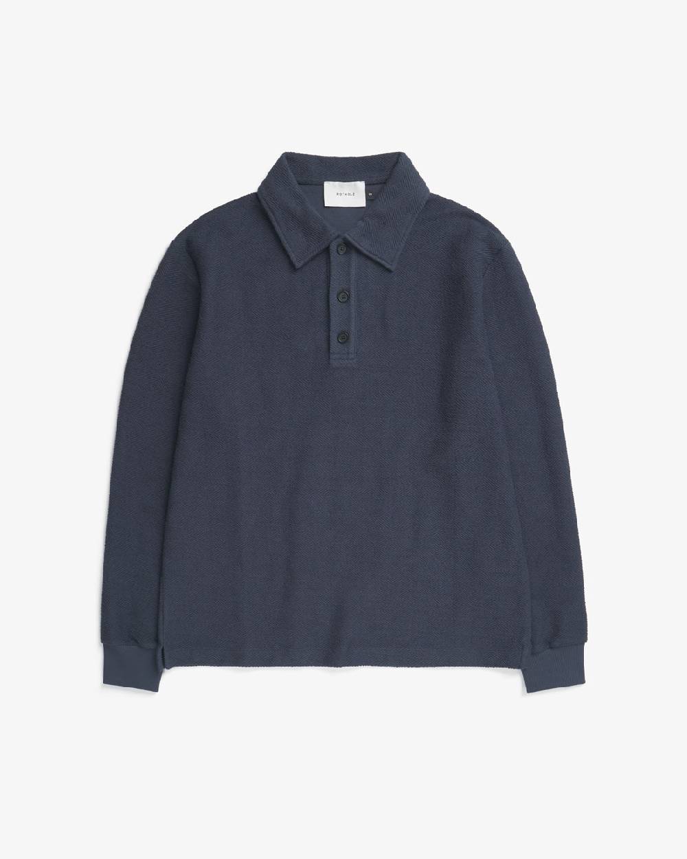 Rotholz Polo Jersey Bio Baumwolle - Dunkelblau