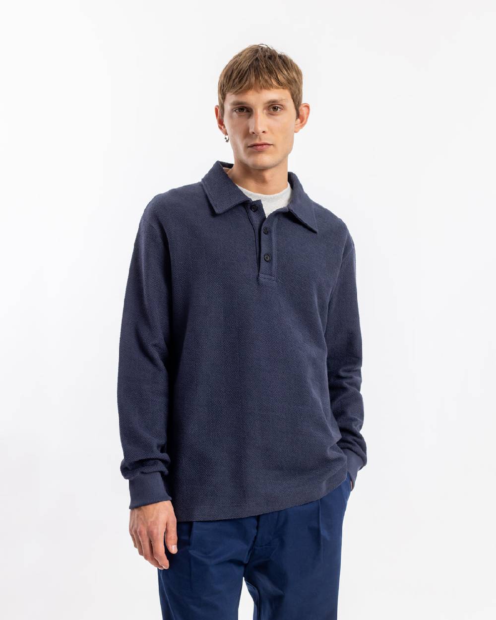 Rotholz Polo Jersey Bio Baumwolle - Dunkelblau Exklusive Angebote