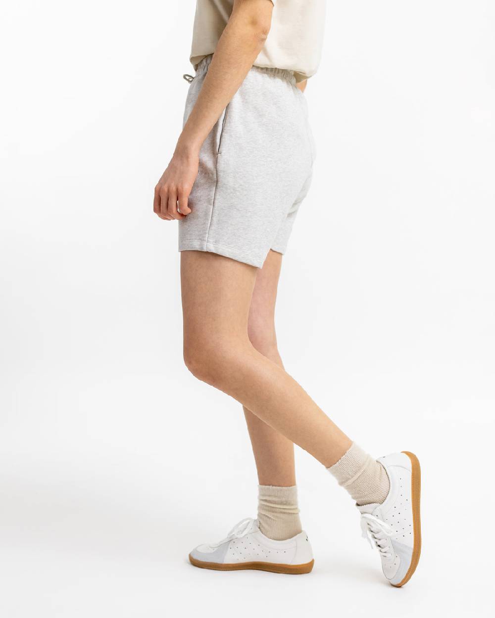 Rotholz Logo Sweatshorts aus Bio-Baumwolle Grau Riesige Ersparnisse