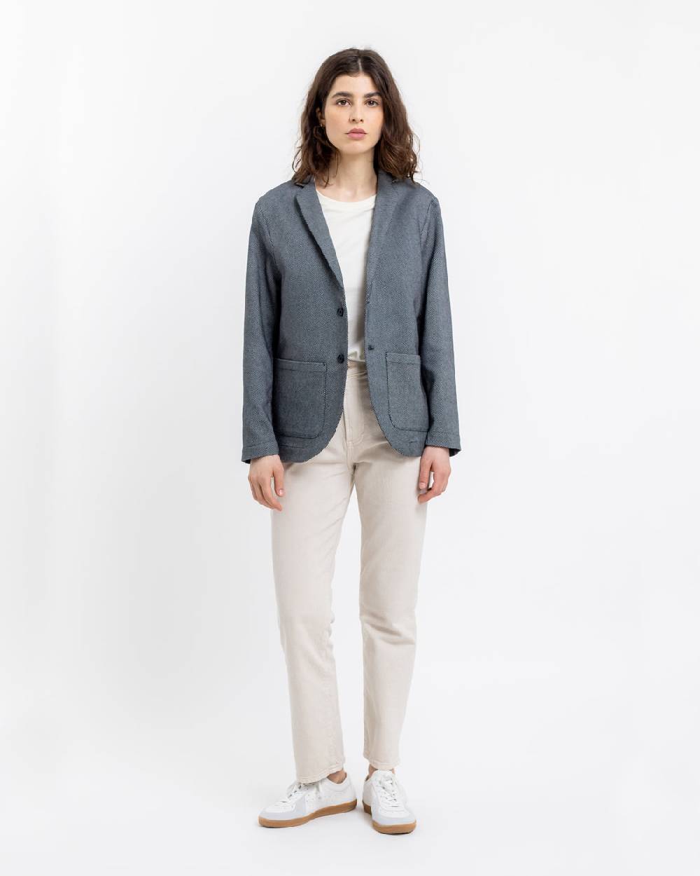 Rotholz Workwear Blazer aus Bio Twill Schwarz Kariert Super Sparpreis