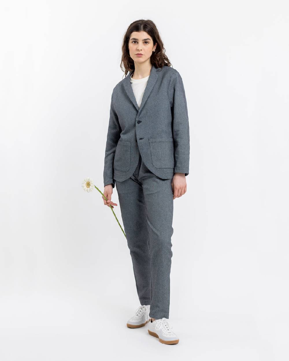 Rotholz Workwear Blazer aus Bio Twill Schwarz Kariert Super Sparpreis