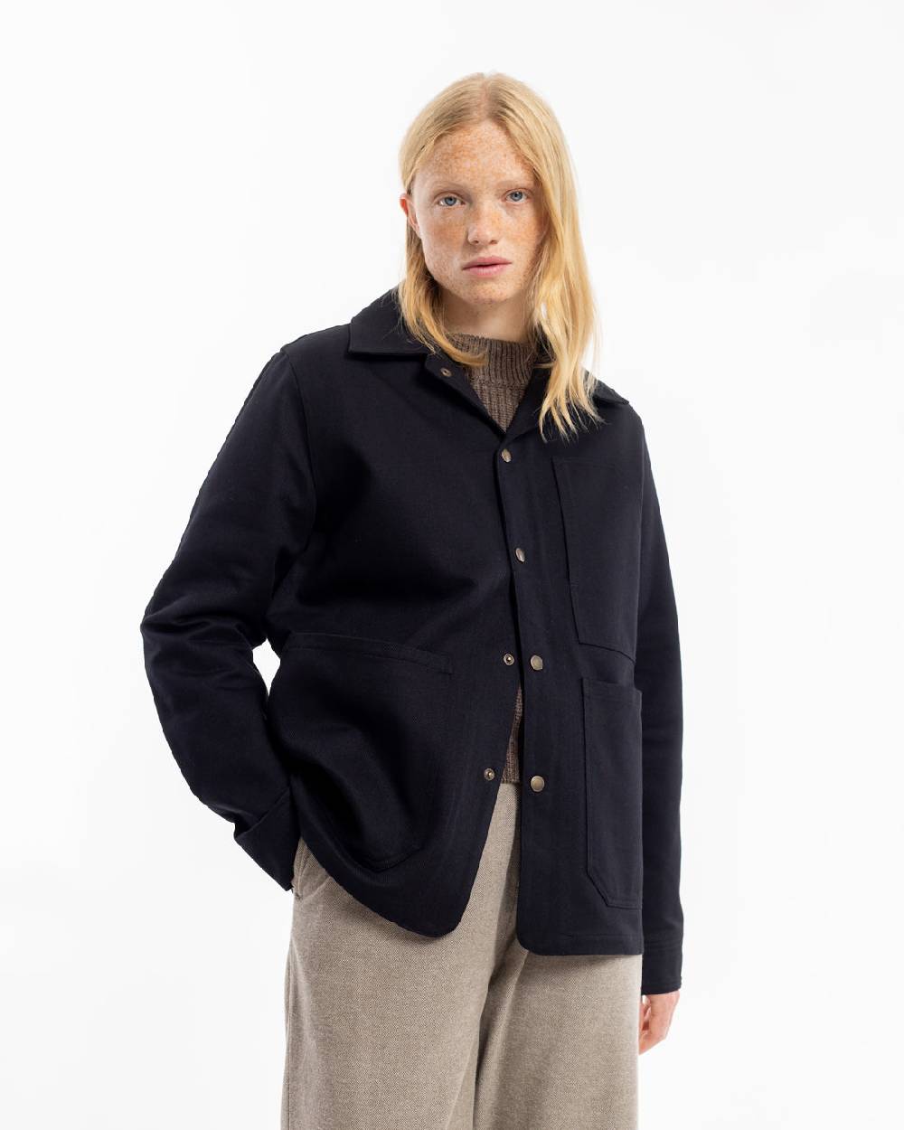 Rotholz Leichte Jacke Bio Baumwolle - Schwarz Wochenangebot