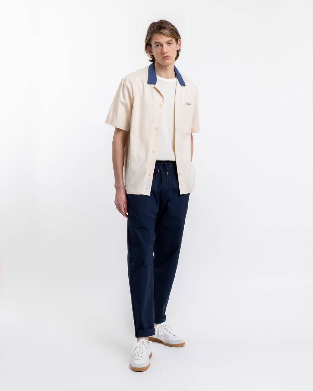 Rotholz Bowling Hemd mit Kontrastkragen Off-White Kostenloser Versand international