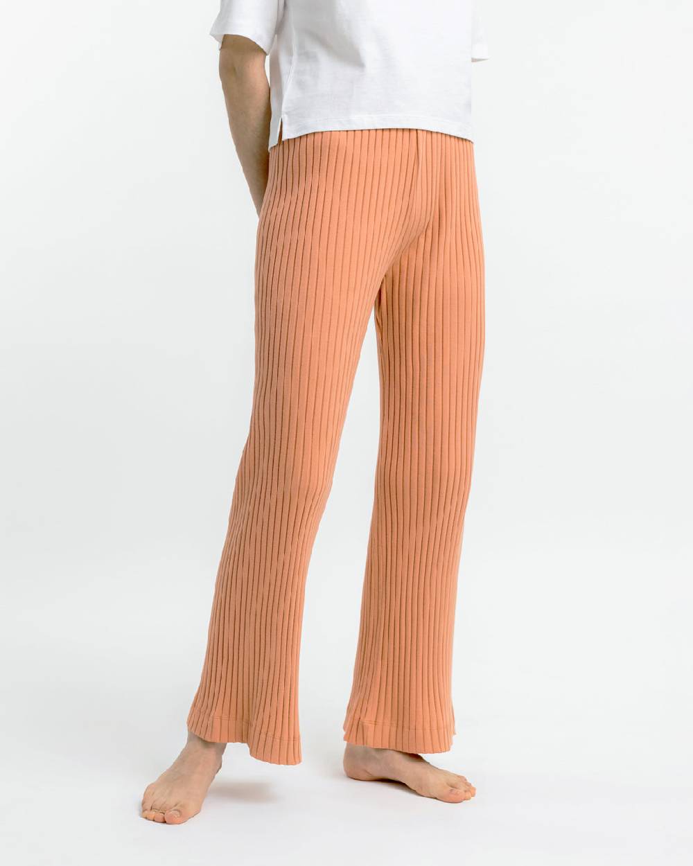 Rotholz Gerippte Hose aus Bio-Baumwolle Apricot Fabrikpreis