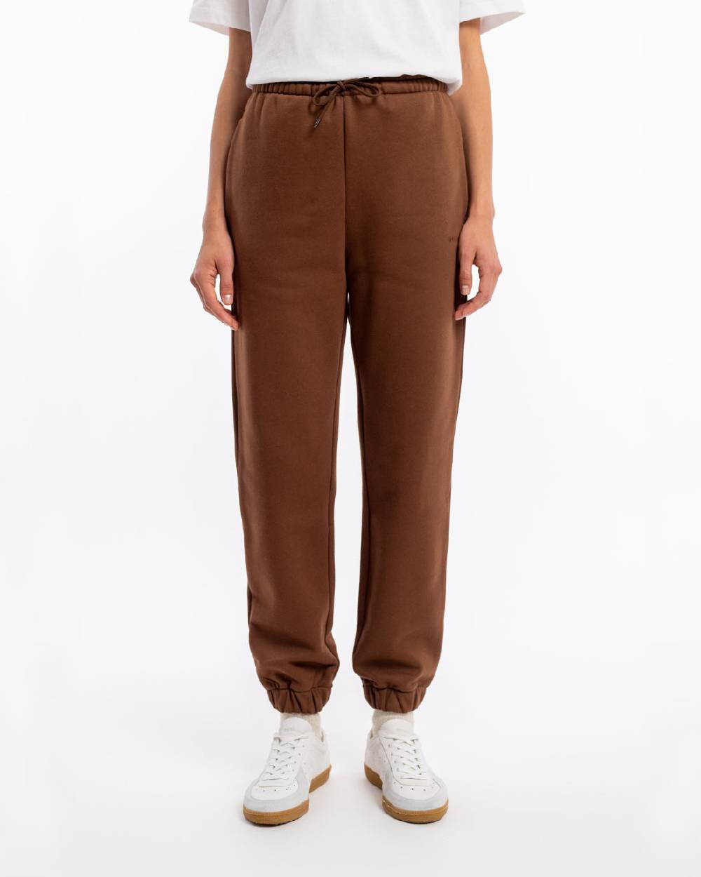 Rotholz Logo Sweatpants Bio Baumwolle - Braun Rabatt