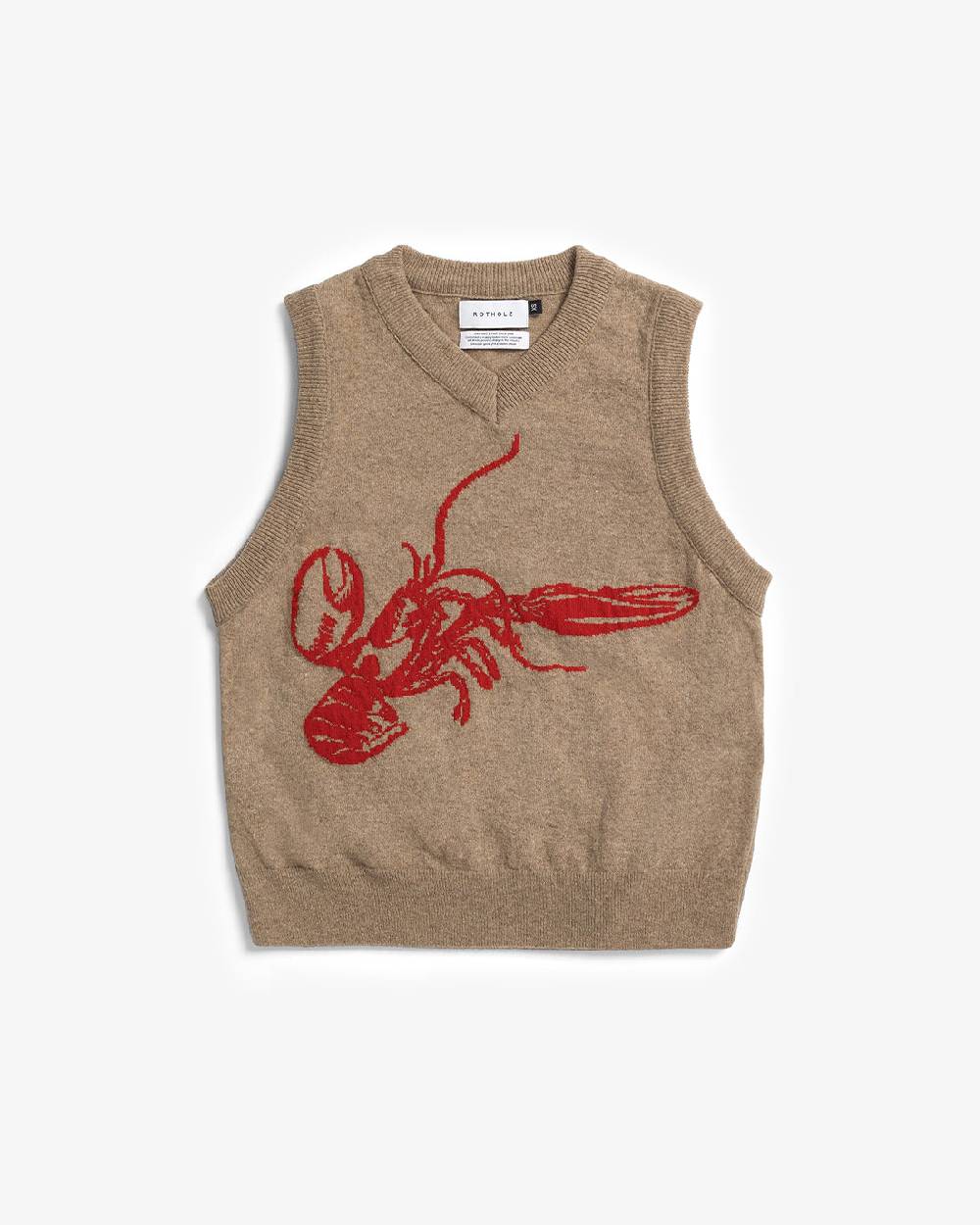 Rotholz Lobster Weste Recycelte Wolle - Braun Sonderangebote
