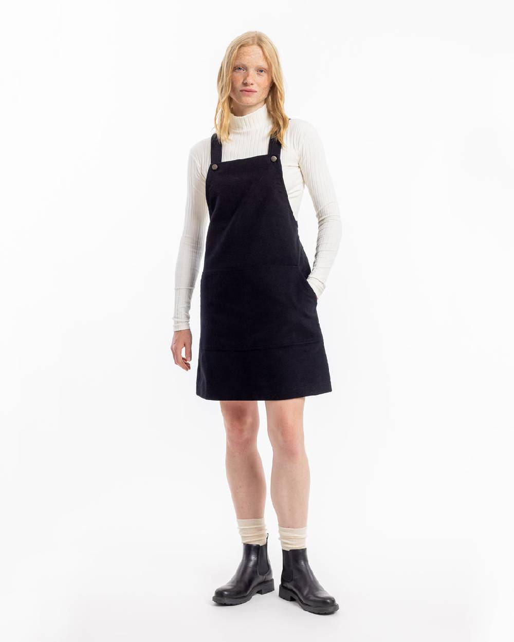 Rotholz Moleskin Latzkleid Bio Baumwolle - Schwarz Bis zu 60% Rabatt