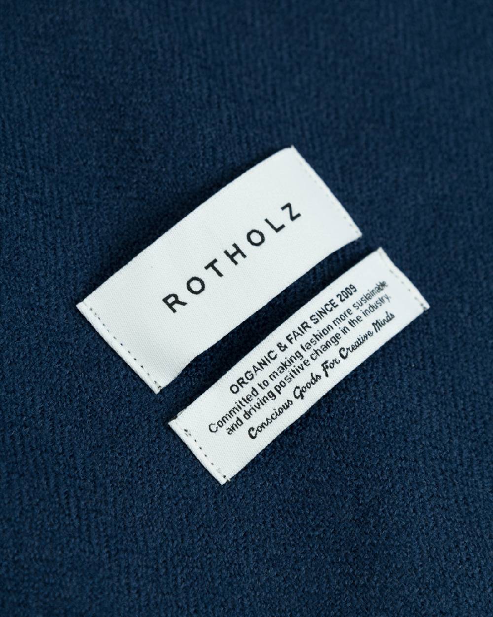 Rotholz Gewebter Schal Merinowolle - Blau Fabrikladen