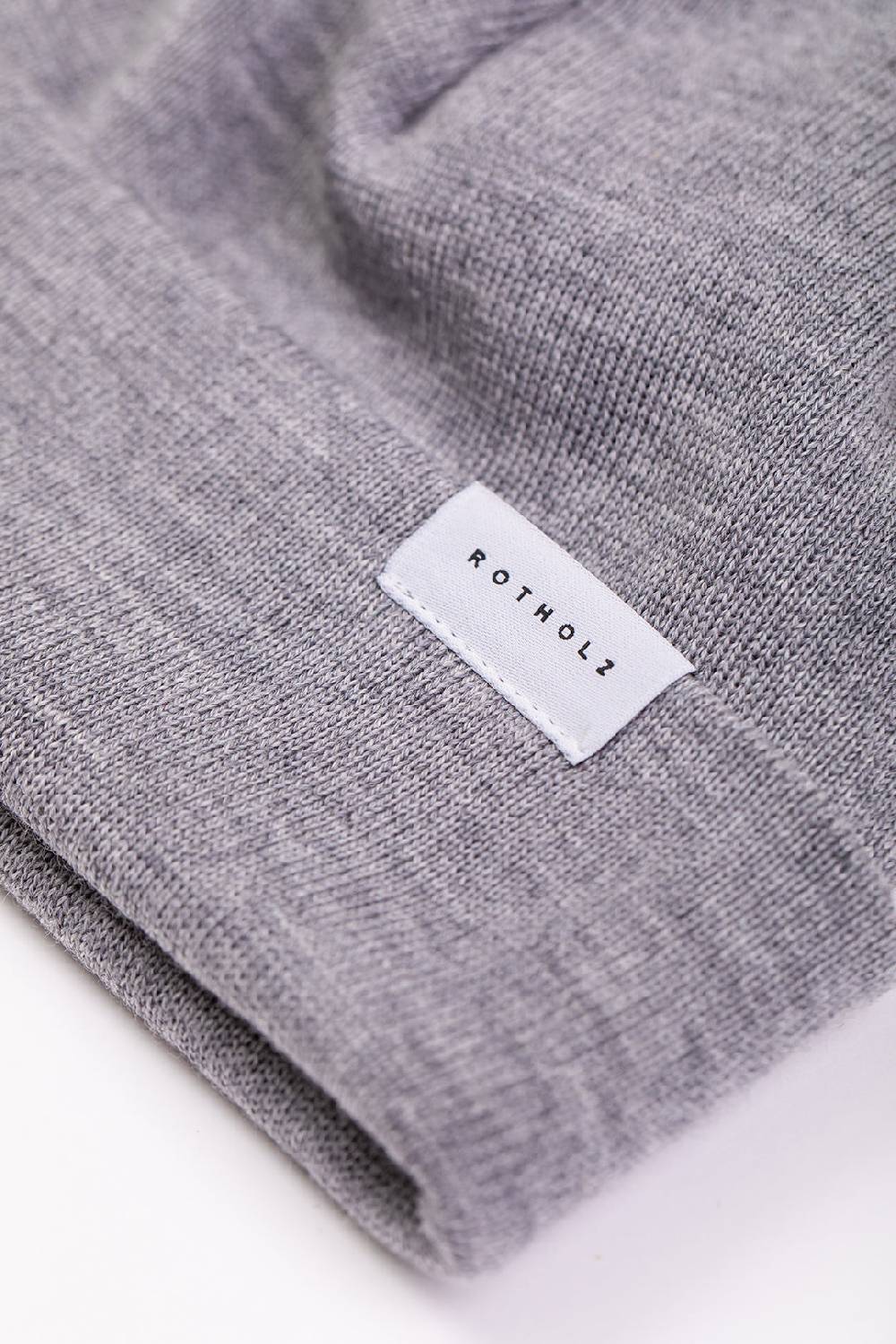 Rotholz Kurze Mütze Merino Fein - Grau im Angebot