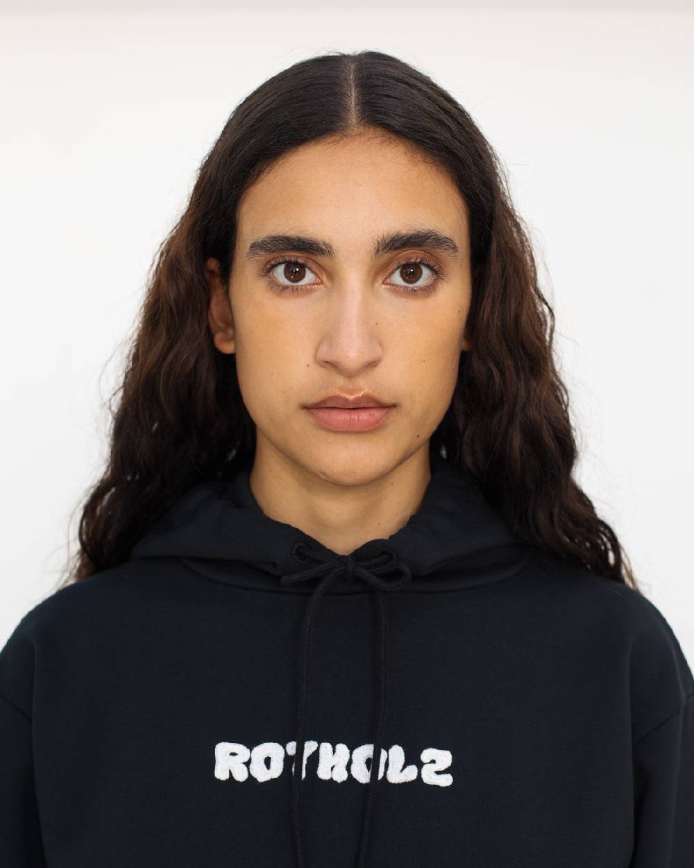 Rotholz Logo Hoodie Bio Baumwolle - Schwarz Sonderangebot