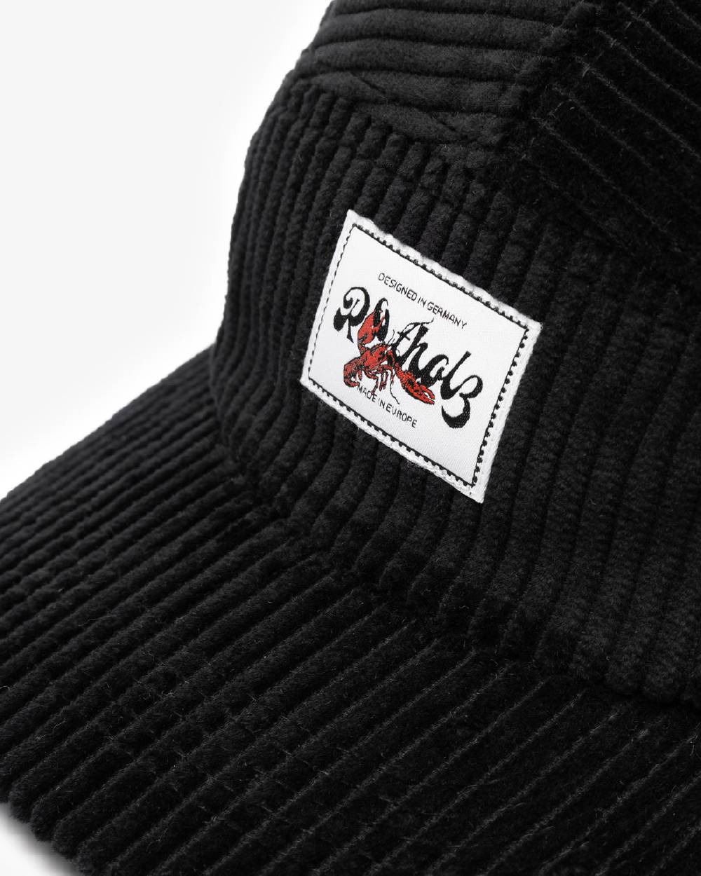 Rotholz Cord 5-Panel Bio Baumwolle - Schwarz Rabatt