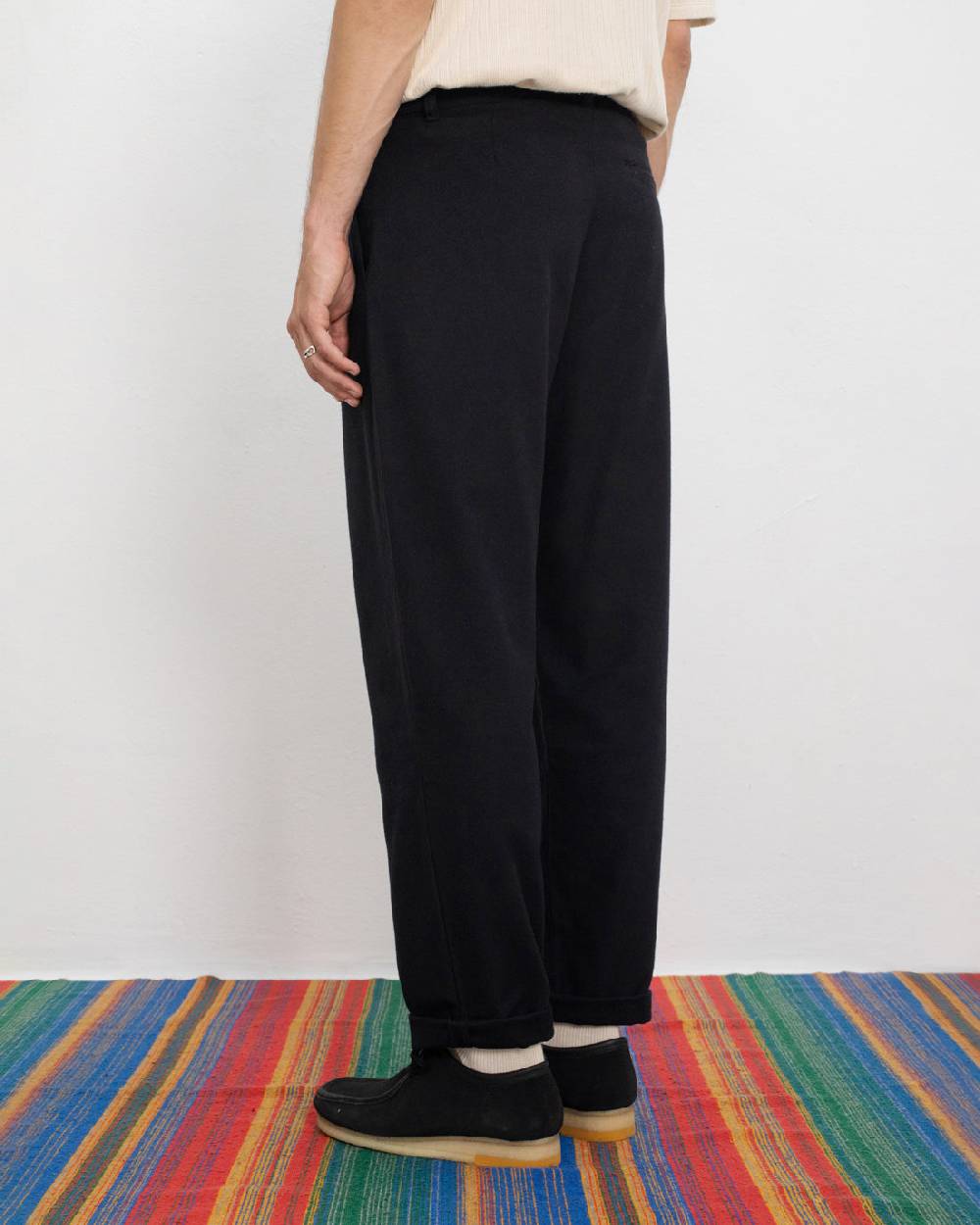 Rotholz Everyday Flanell Hose Bio Baumwolle - Schwarz Black Friday