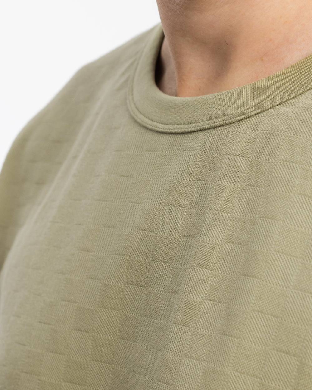 Rotholz Strukturiertes T-Shirt Bio Baumwolle - Grün Jubiläumsangebot
