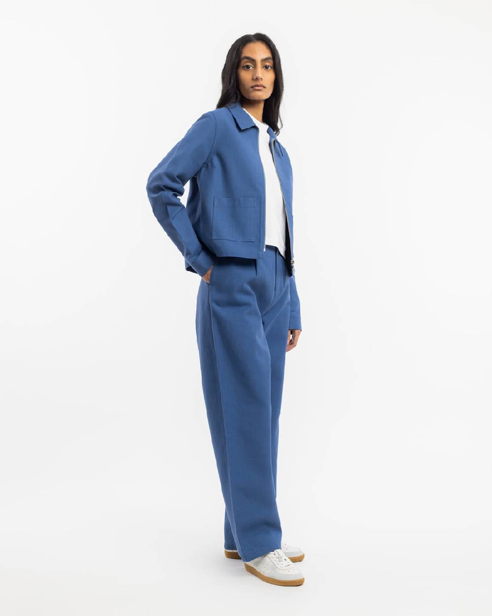 Rotholz Kurze Jacke Bio Baumwolle - Blau Sonderangebote