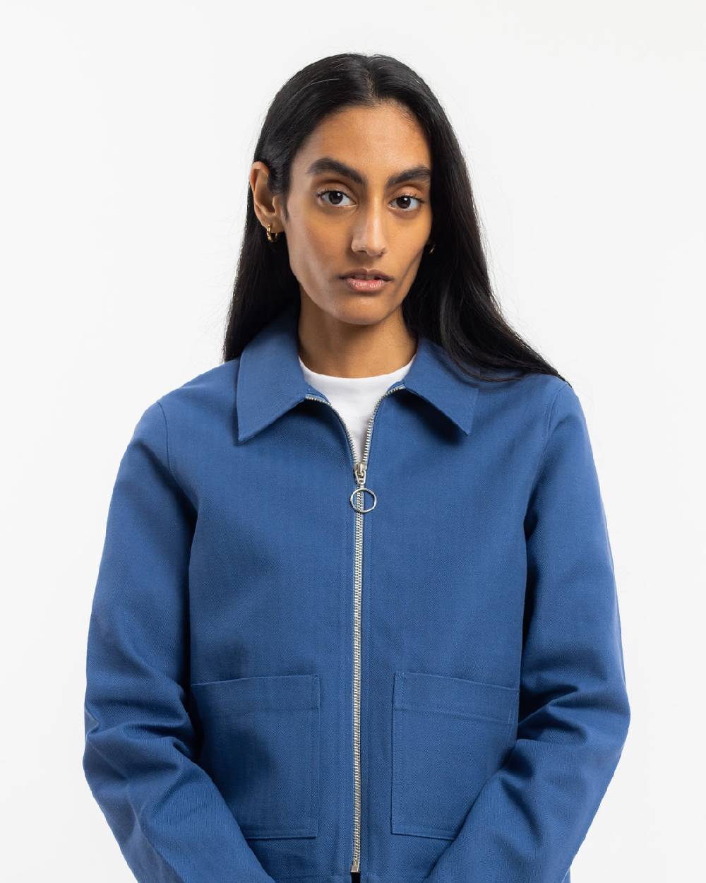 Rotholz Kurze Jacke Bio Baumwolle - Blau Sonderangebote