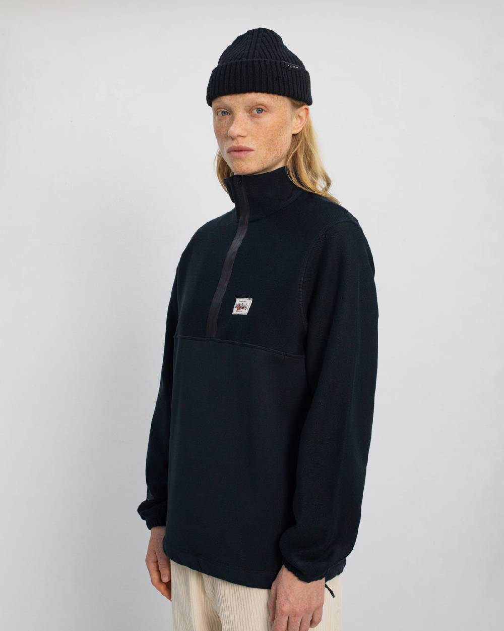 Rotholz Divided Sweatshirt Bio Baumwolle - Schwarz Tiefpreis