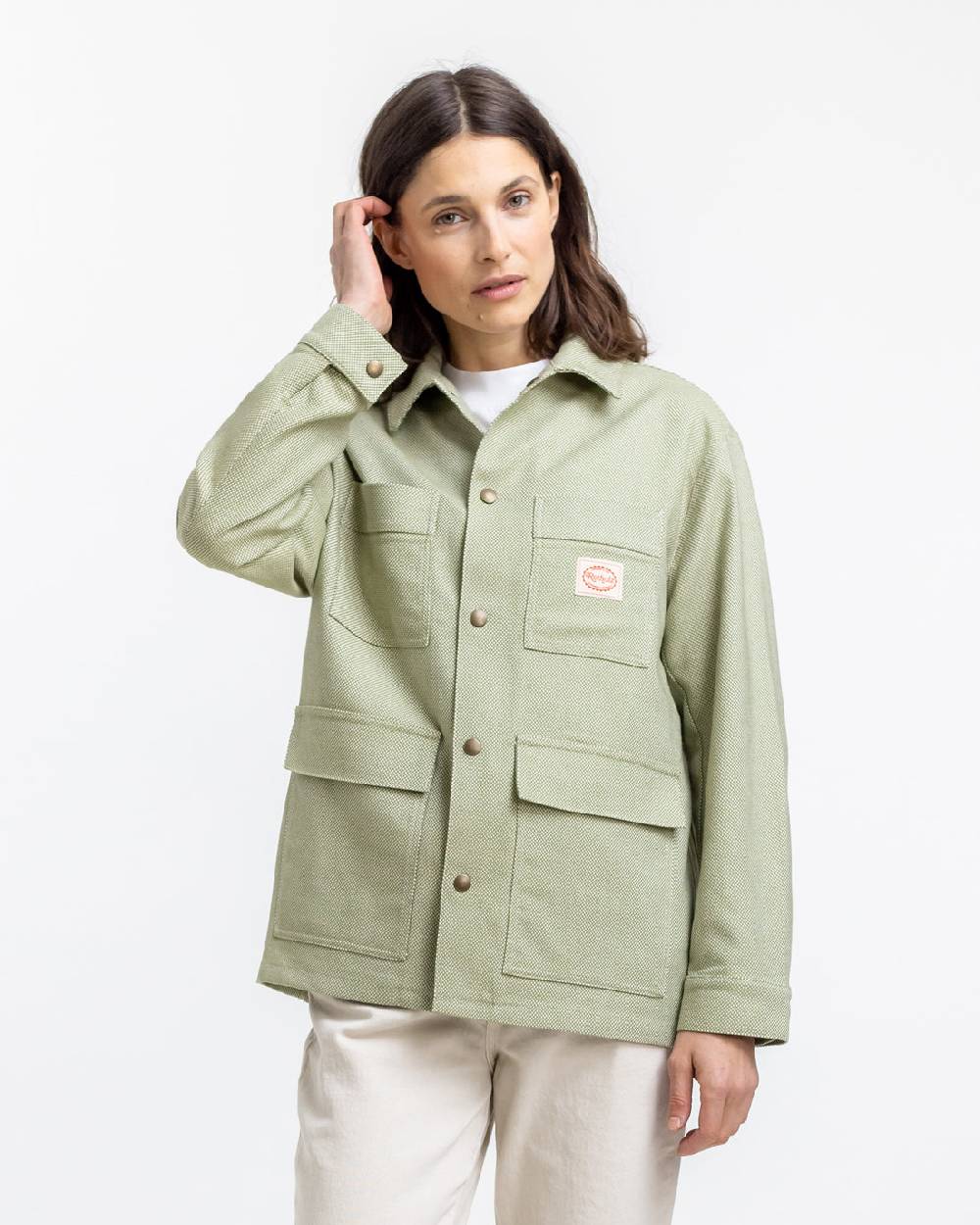 Rotholz Leichte Jacke aus Bio Canvas Grün Kariert Nur für heute