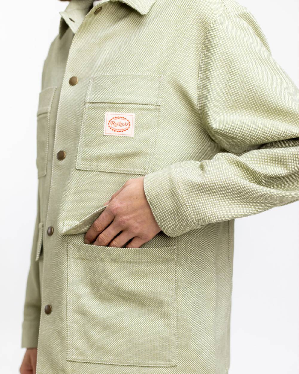 Rotholz Leichte Jacke aus Bio Canvas Grün Kariert Nur für heute