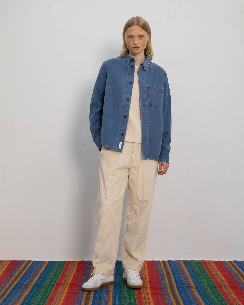Rotholz Denim Hemd Recycelte Baumwolle - Blau 50% Rabatt mit kostenlosem Versand