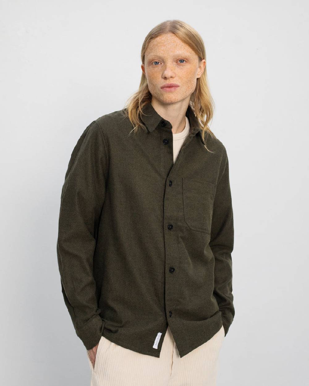 Rotholz Flannel Hemd Bio Baumwolle - Grün Hotsell