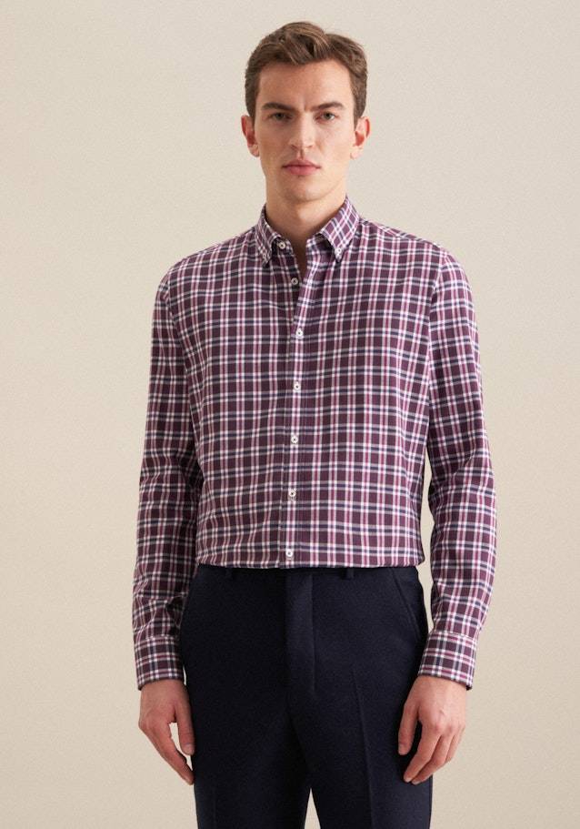 Seidensticker Flanell Flanellhemd in Slim mit Button-Down-Kragen