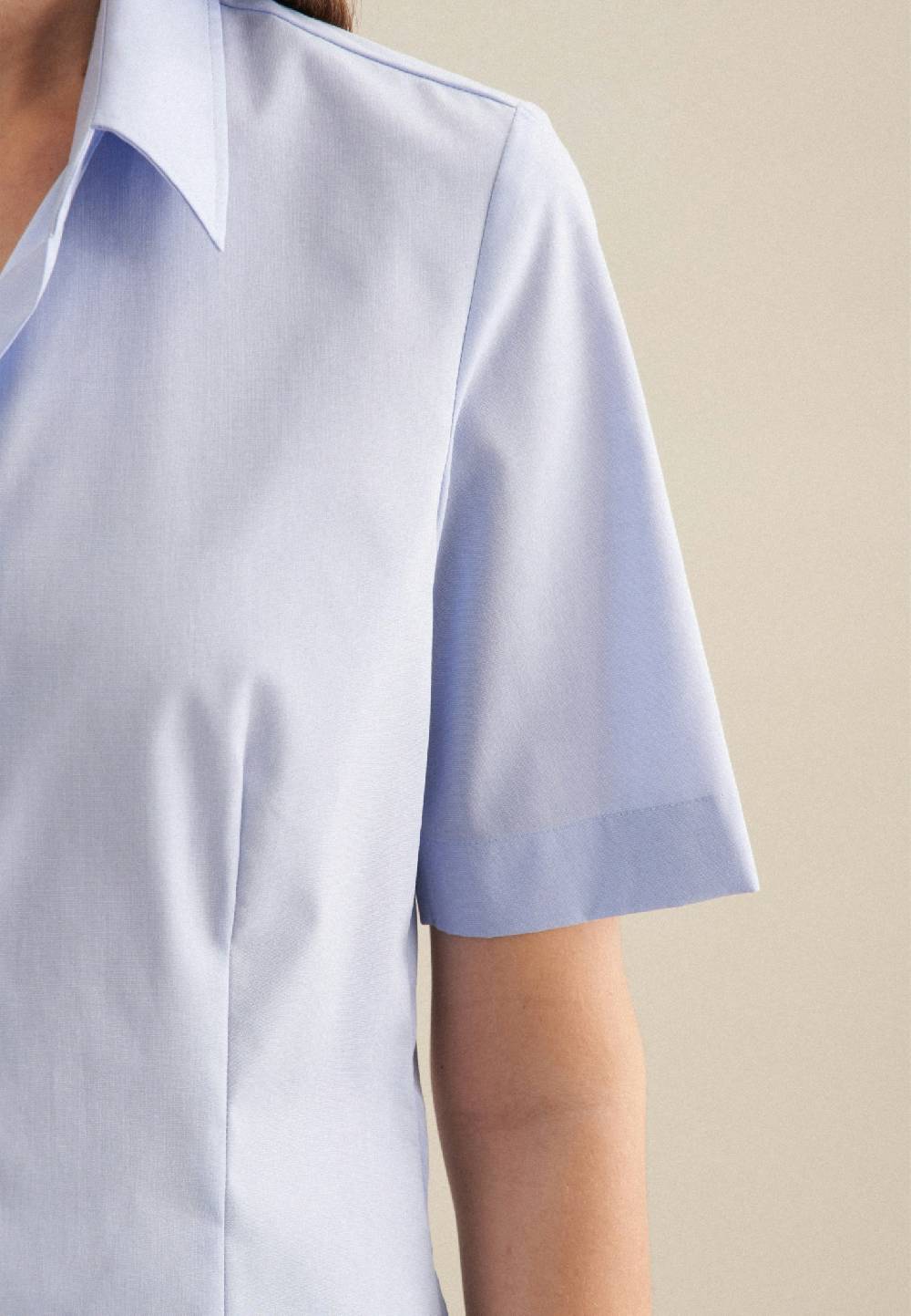 Seidensticker Bügelfreie Kurzarm Fil a fil Hemdbluse Kostenlose Rückgabe