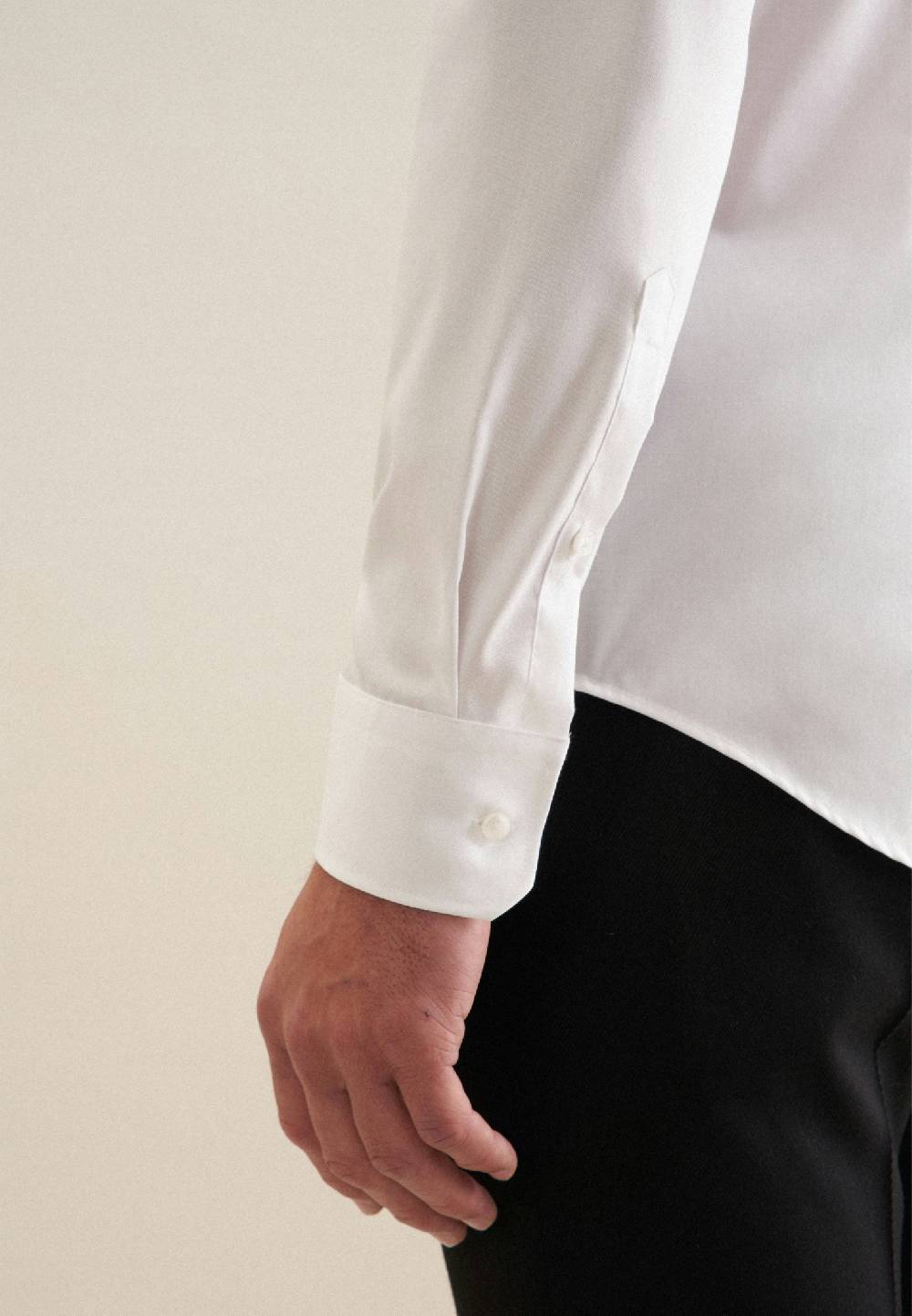 Seidensticker Bügelfreies Twill Business Hemd in Slim mit Kentkragen Räumungsverkauf