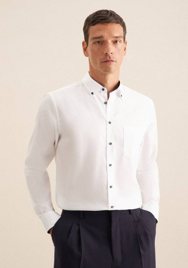 Seidensticker Bügelfreies Twill Business Hemd in Regular mit Button-Down-Kragen