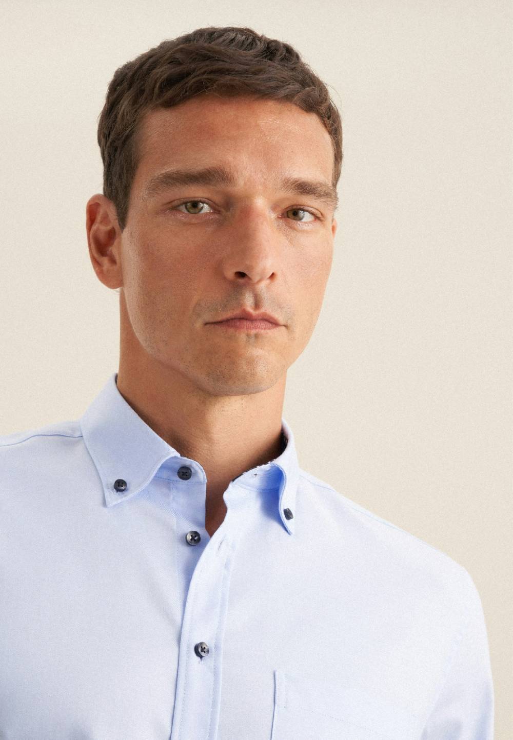 Seidensticker Bügelfreies Twill Business Hemd in Regular mit Button-Down-Kragen Preisnachlass