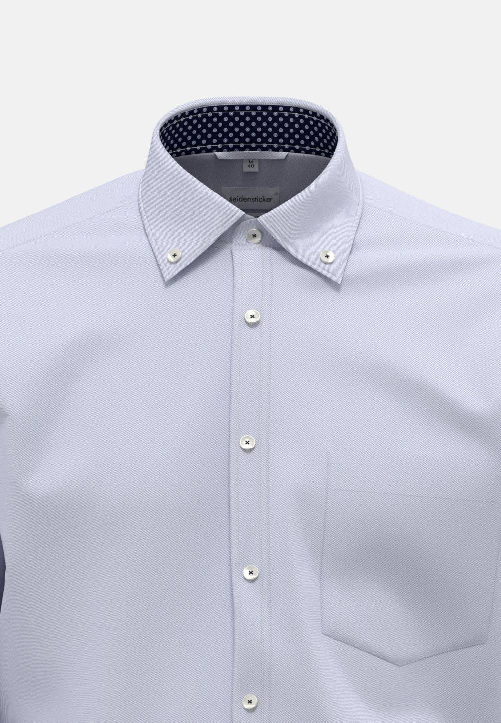 Seidensticker Bügelfreies Twill Business Hemd in Regular mit Button-Down-Kragen Preisnachlass
