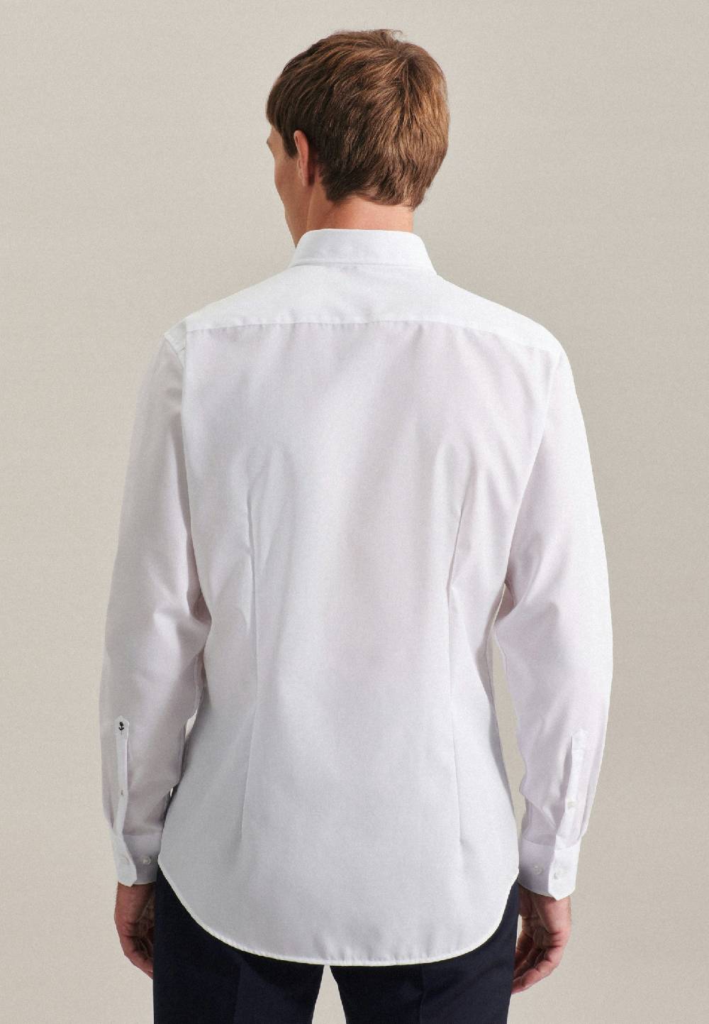Seidensticker Bügelfreies Popeline Business Hemd in Shaped mit Button-Down-Kragen Lagerräumung