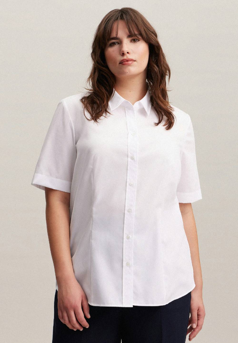 Seidensticker Bügelfreie Kurzarm Fil a fil Hemdbluse Wochenangebot
