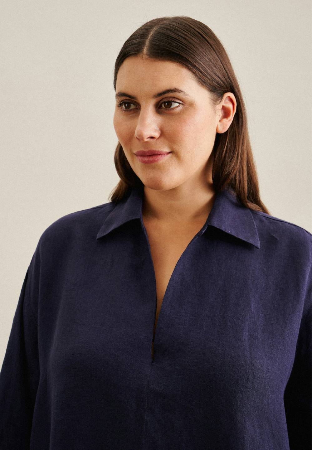 Seidensticker Curvy Kragen Kleid Oversized Super Rabatt