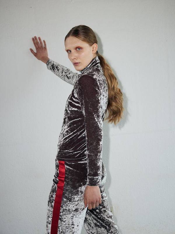 Simone Wild Hammered Velvet Zip Jacket Lagerräumung