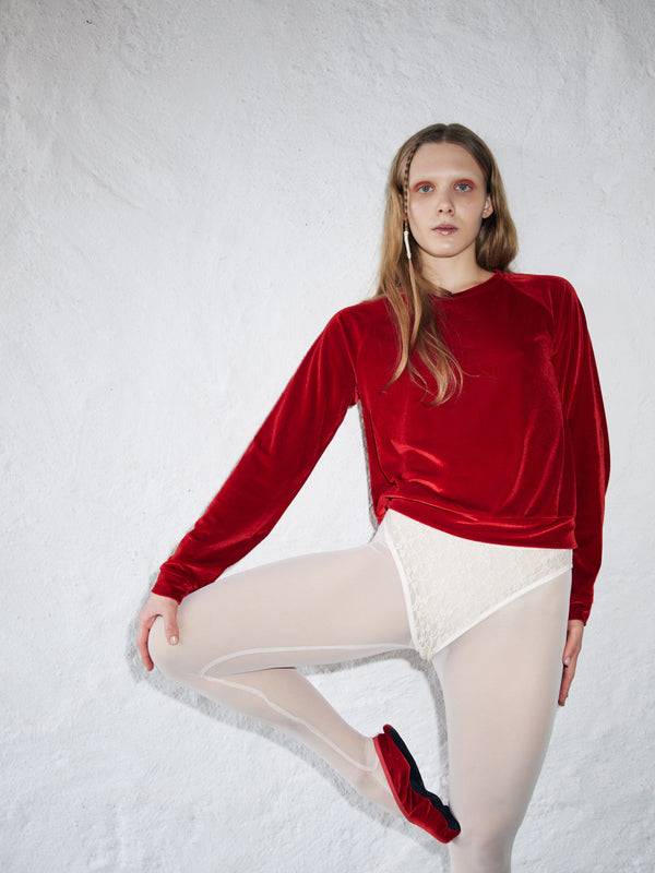 Simone Wild Velvet Raglan Sweater Große Rabatte