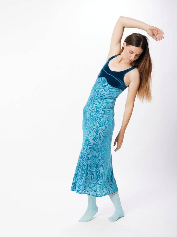 Simone Wild Devore Print Bra Dress Letzte 2 Tage