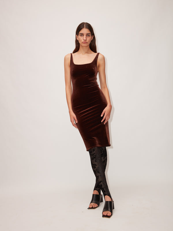 Simone Wild Velvet Dress Midi Blitzverkäufe