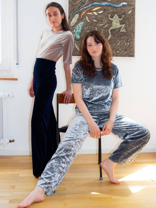 Simone Wild Hammered Velvet Cozy Pants Große Rabatte